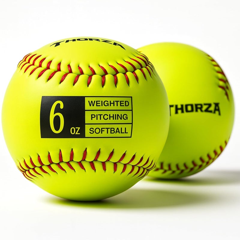 Thorza 12" Weighted Training Softballs - Set of 4 (6, 8, 10 & 12 oz) Training Balls to Increase Pitch Velocity & Arm Strength - Durable Softball Practice Equipment for Pitchers of All Skill Levels - Image 2